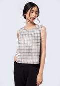 Sleeveless Tweed Top