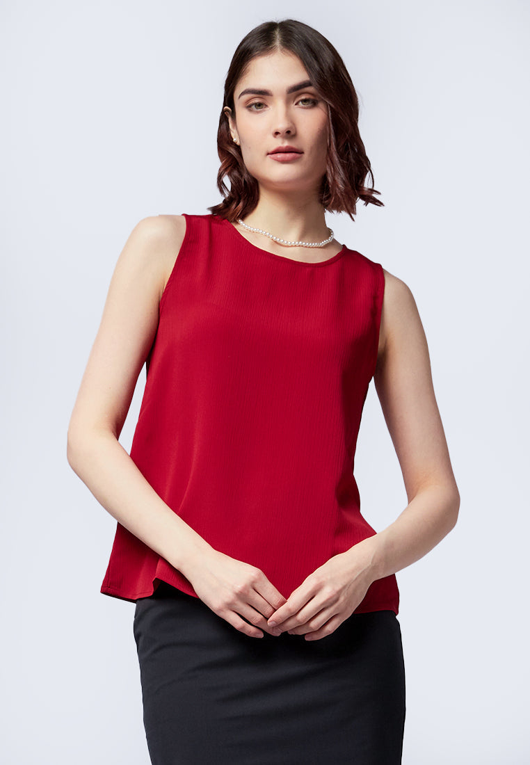 Crinkle Sleeveless Top