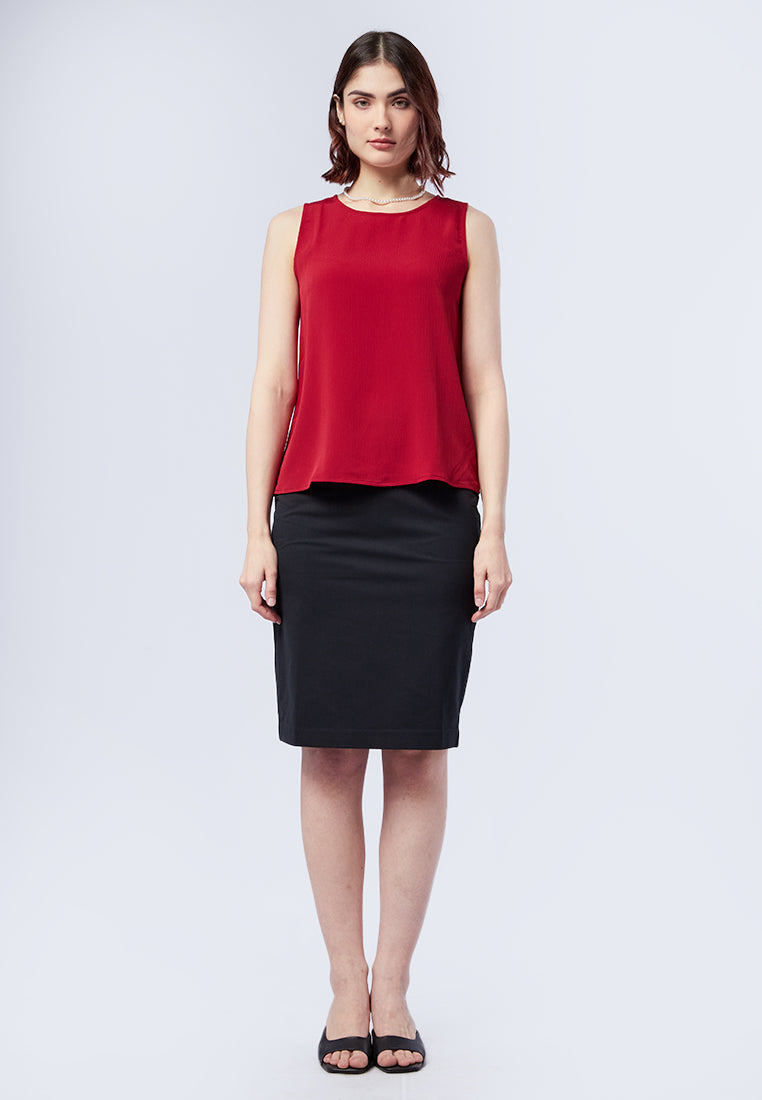 Crinkle Sleeveless Top