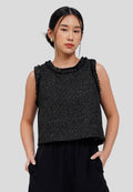 Tweed Sleeveless Top