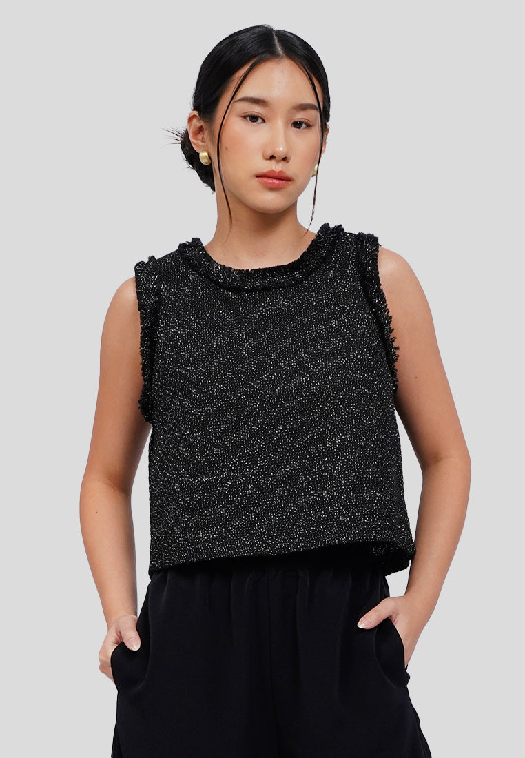 Tweed Sleeveless Top