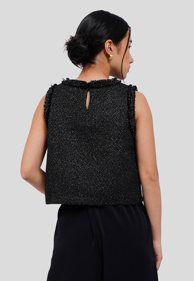 Tweed Sleeveless Top