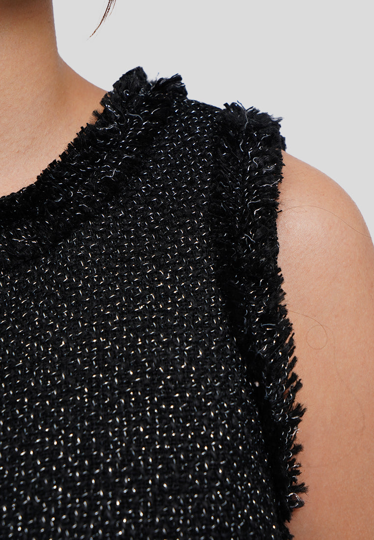 Tweed Sleeveless Top