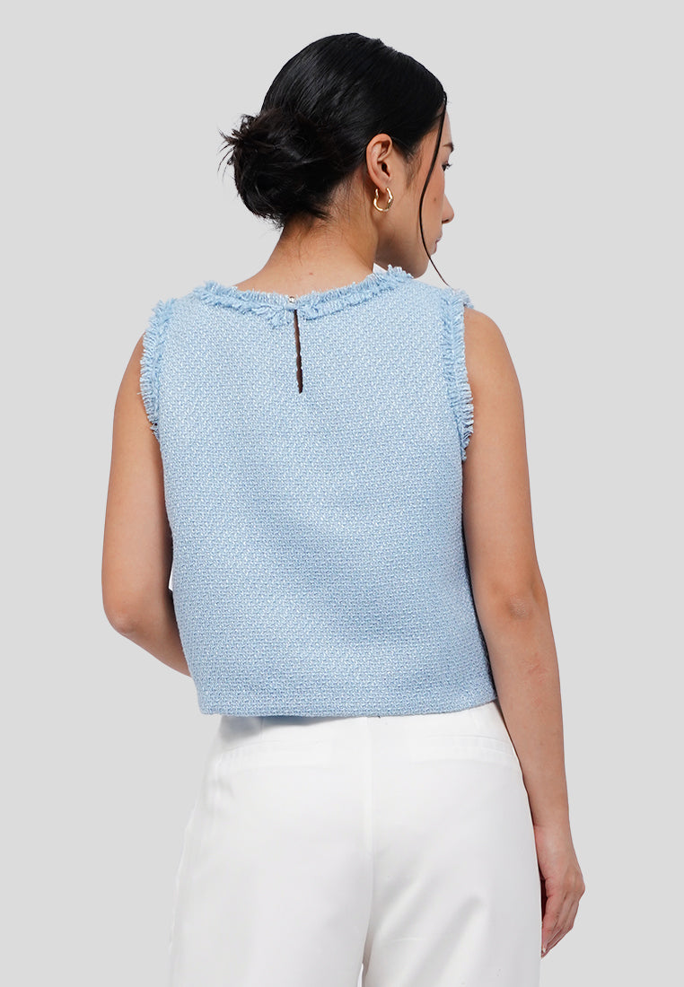 Tweed Sleeveless Top