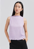 High Neck Sleeveless Top Lilac