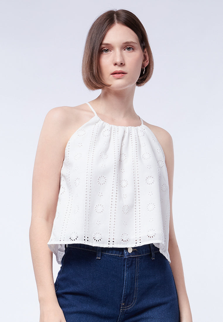 Halter Eyelet Top