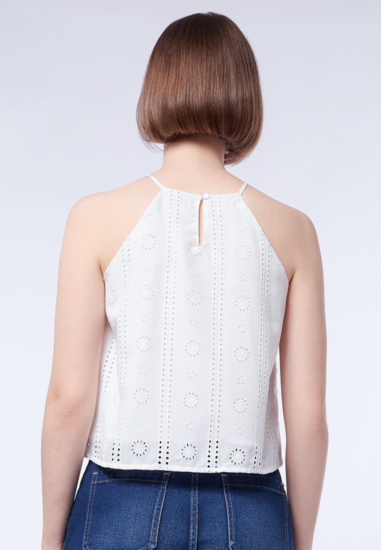 Halter Eyelet Top