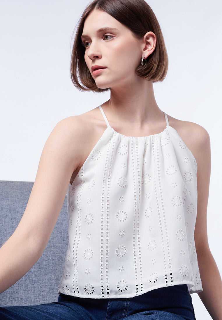 Halter Eyelet Top