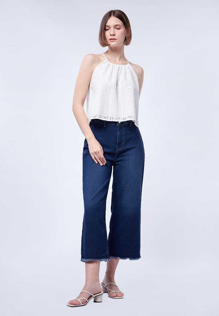 Halter Eyelet Top