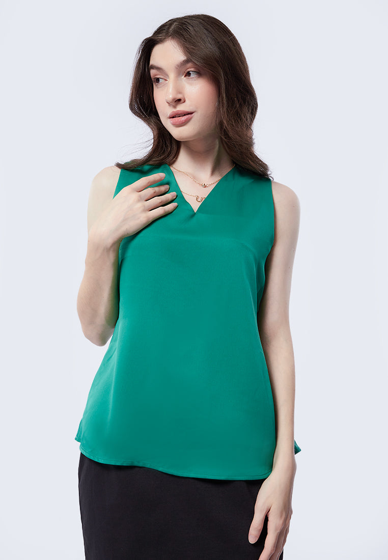 V-Neck Sleeveless Top