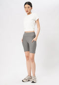 9" Biker Short Pants Grey