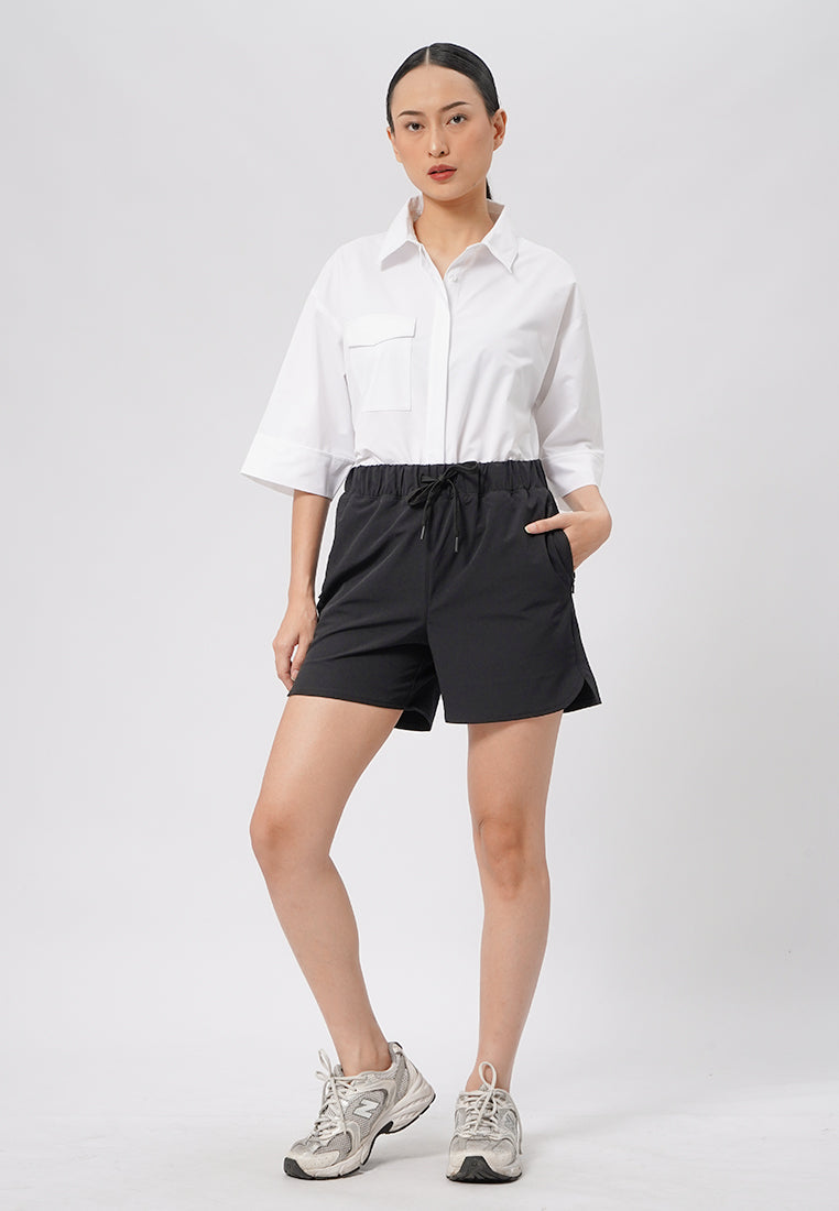 4" High Rise Train Shorts Black