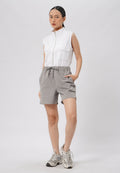4" High Rise Train Shorts Grey
