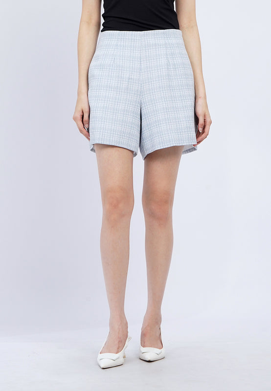 High Rise Tweed Shorts