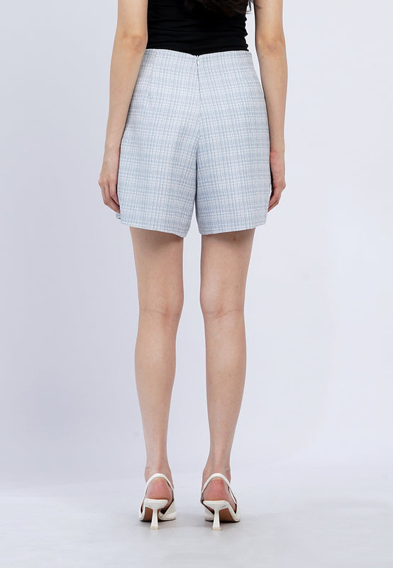 High Rise Tweed Shorts