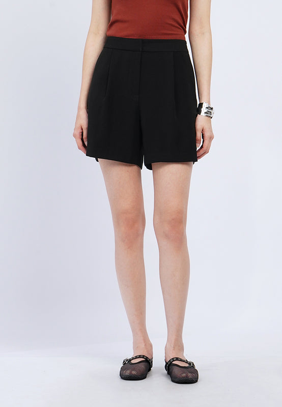 Regular Fit Pleated Shorts
