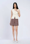 Regular Fit Pleated Shorts