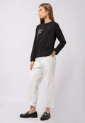Embroidered Long Sleeve Sweatshirt