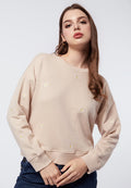 Daisy Embroidery Crop Sweatshirt