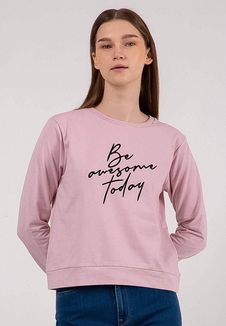 Sweatshirt In Dusty Pink