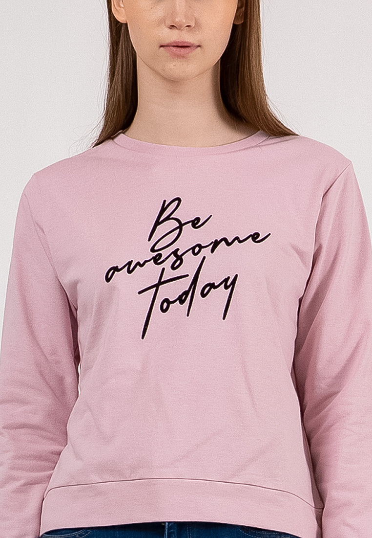 Sweatshirt In Dusty Pink