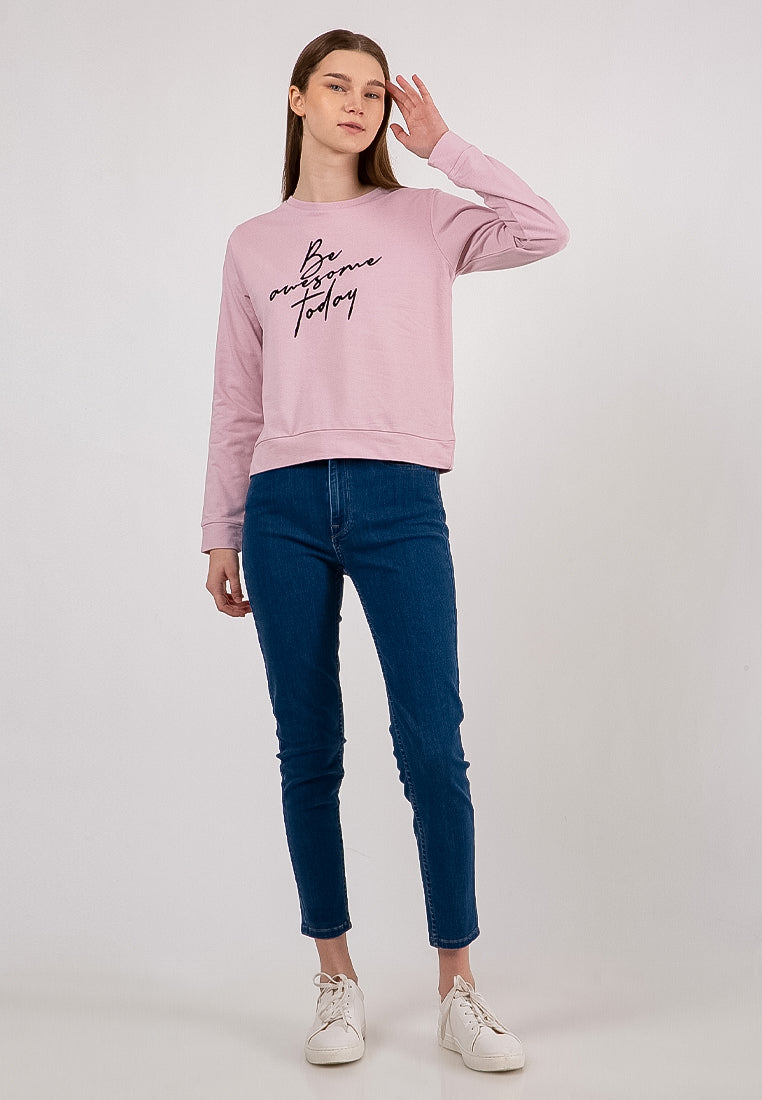 Sweatshirt In Dusty Pink