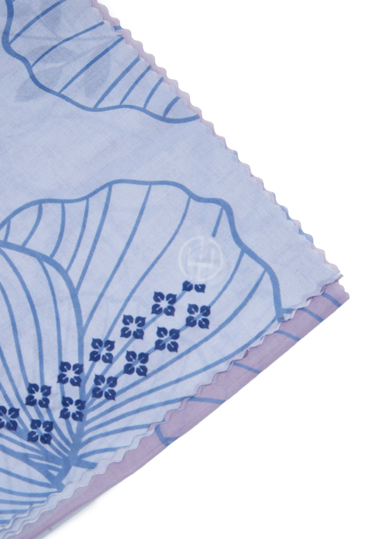 Printed Light Blue Scarf