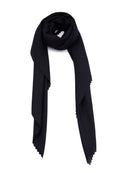 Solid Black Square Scarf