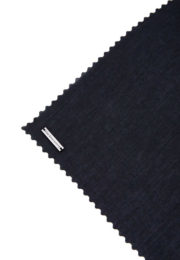 Solid Black Square Scarf