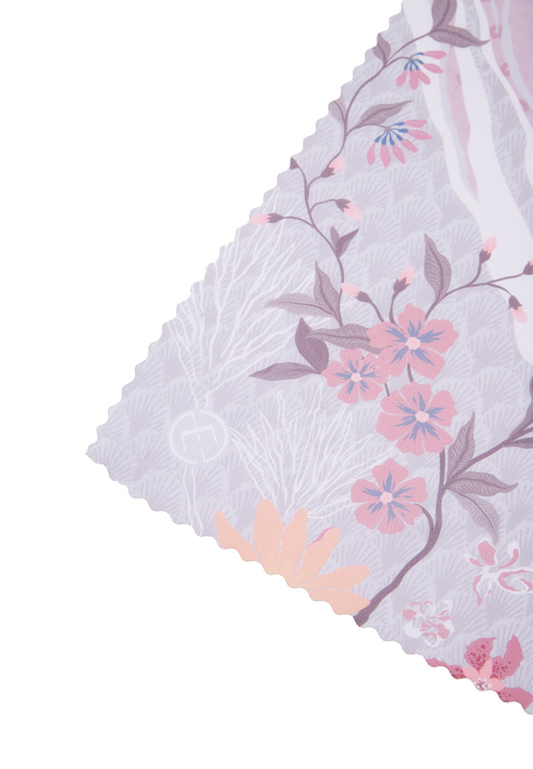 Floral Printed Grey Scarf