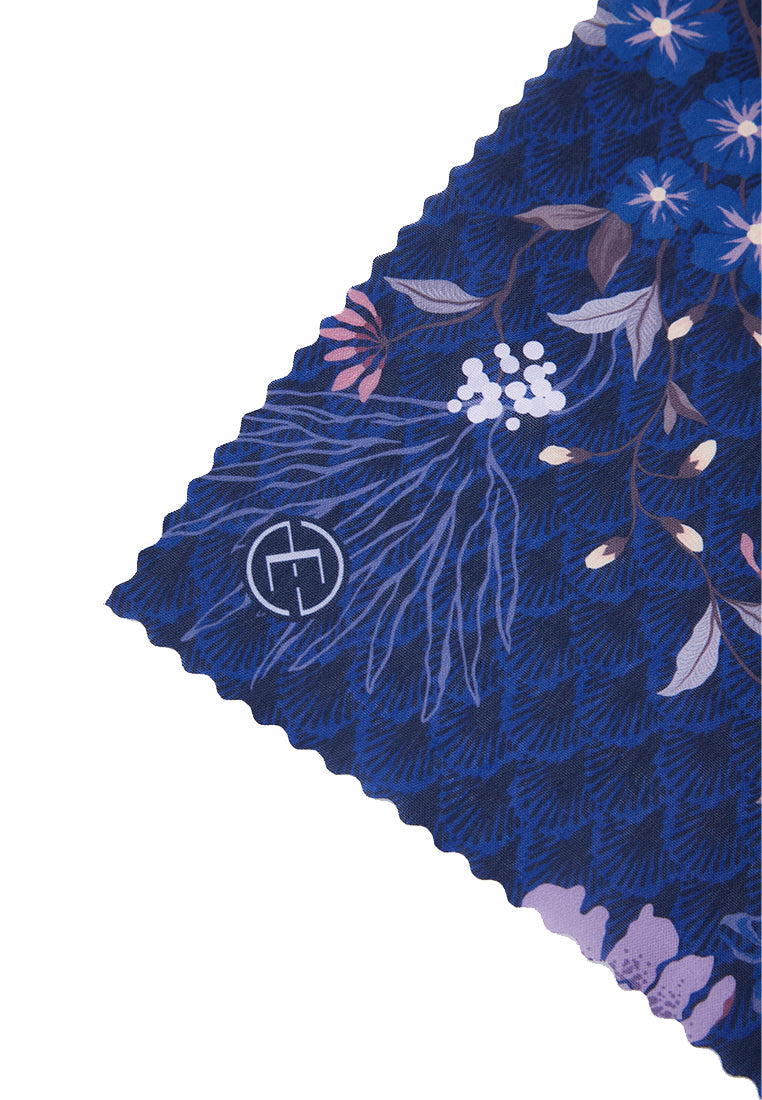 Floral Printed Navy Scarf