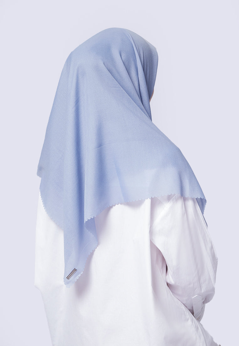 Solid Misty Blue Square Scarf