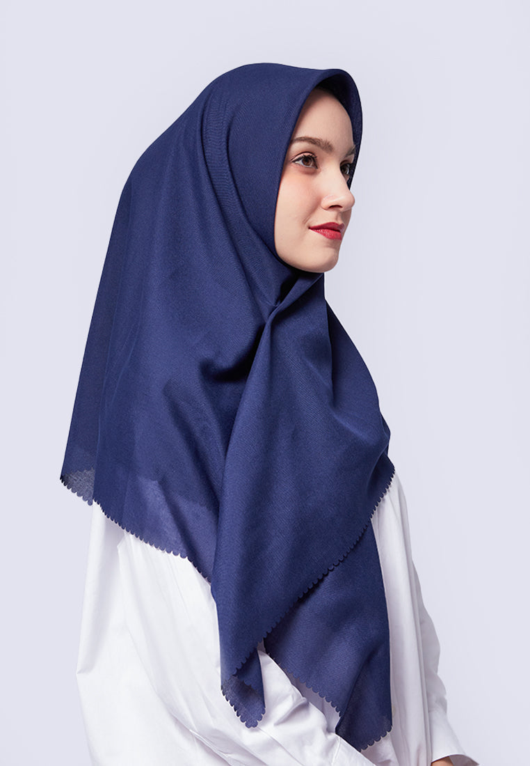 Solid Navy Square Scarf