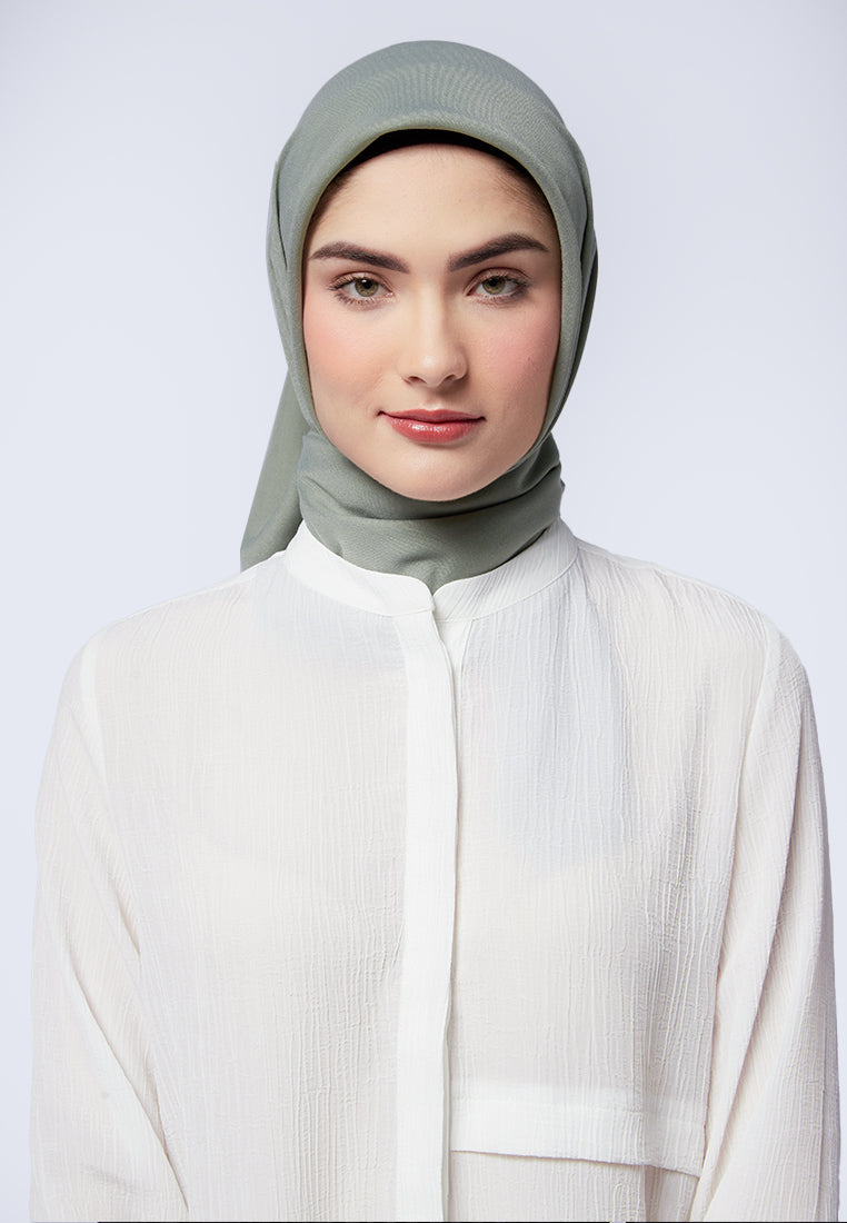 Solid Soft Green Square Scarf