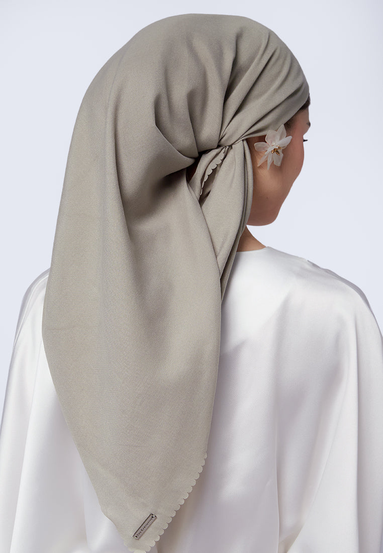 Solid Khaki Square Scarf