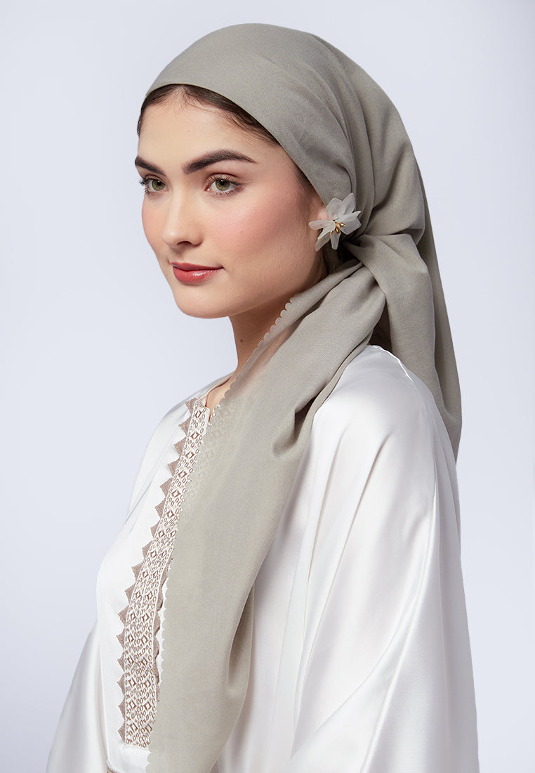 Solid Khaki Square Scarf