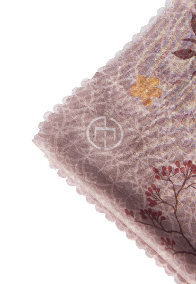 Floral Printed Oatmeal Square Scarf