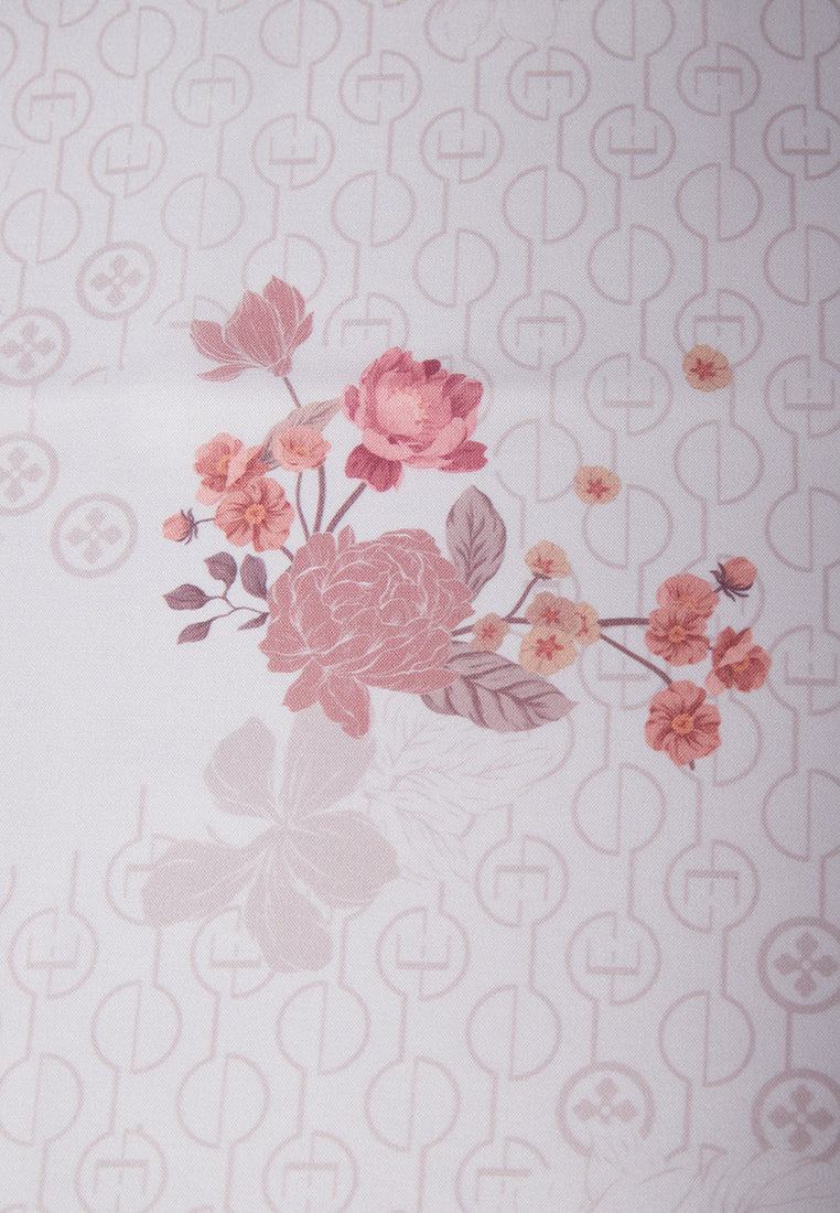Floral Printed Beige Scarf