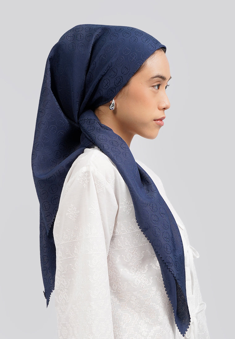 Navy Square Scarf