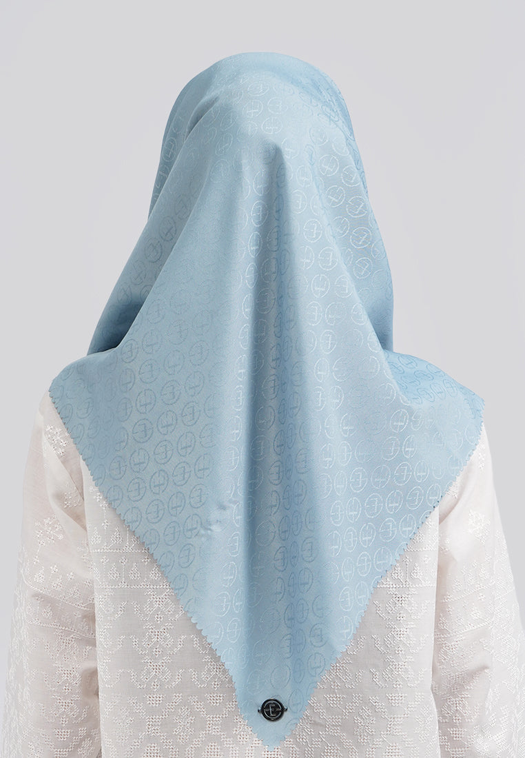 Misty Blue Square Scarf