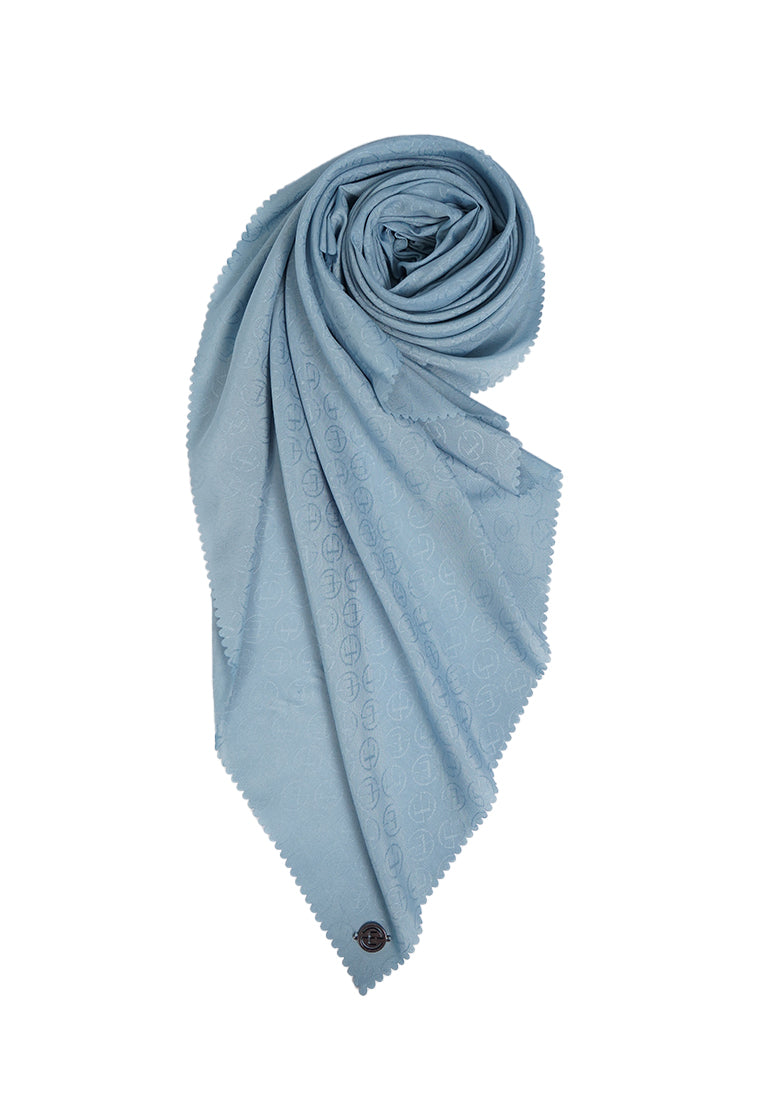 Misty Blue Square Scarf