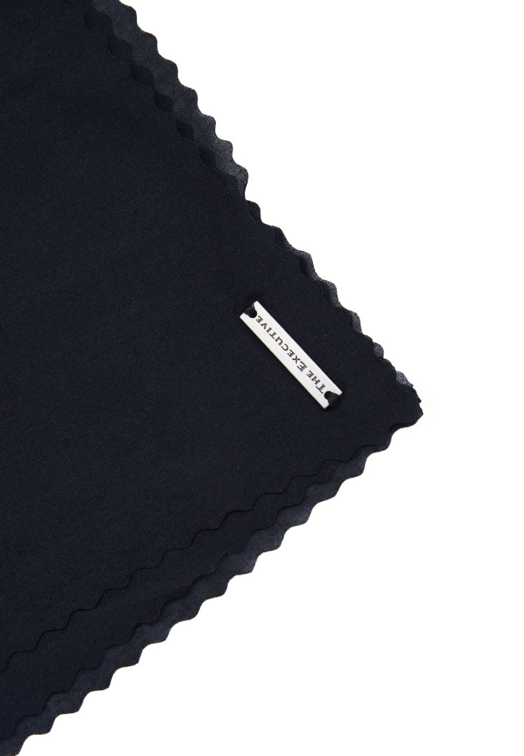Solid Black Square Scarf