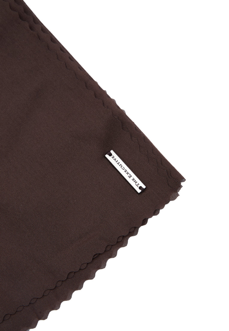 Solid Coffee Square Scarf