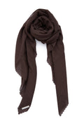 Solid Coffee Square Scarf