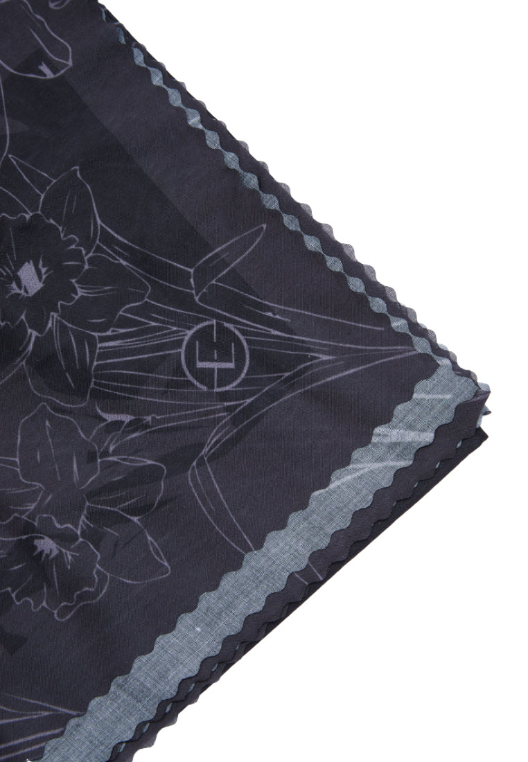 Black Laser Cut Square Scarf