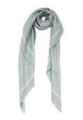 Printed Soft Green Monogram Scarf