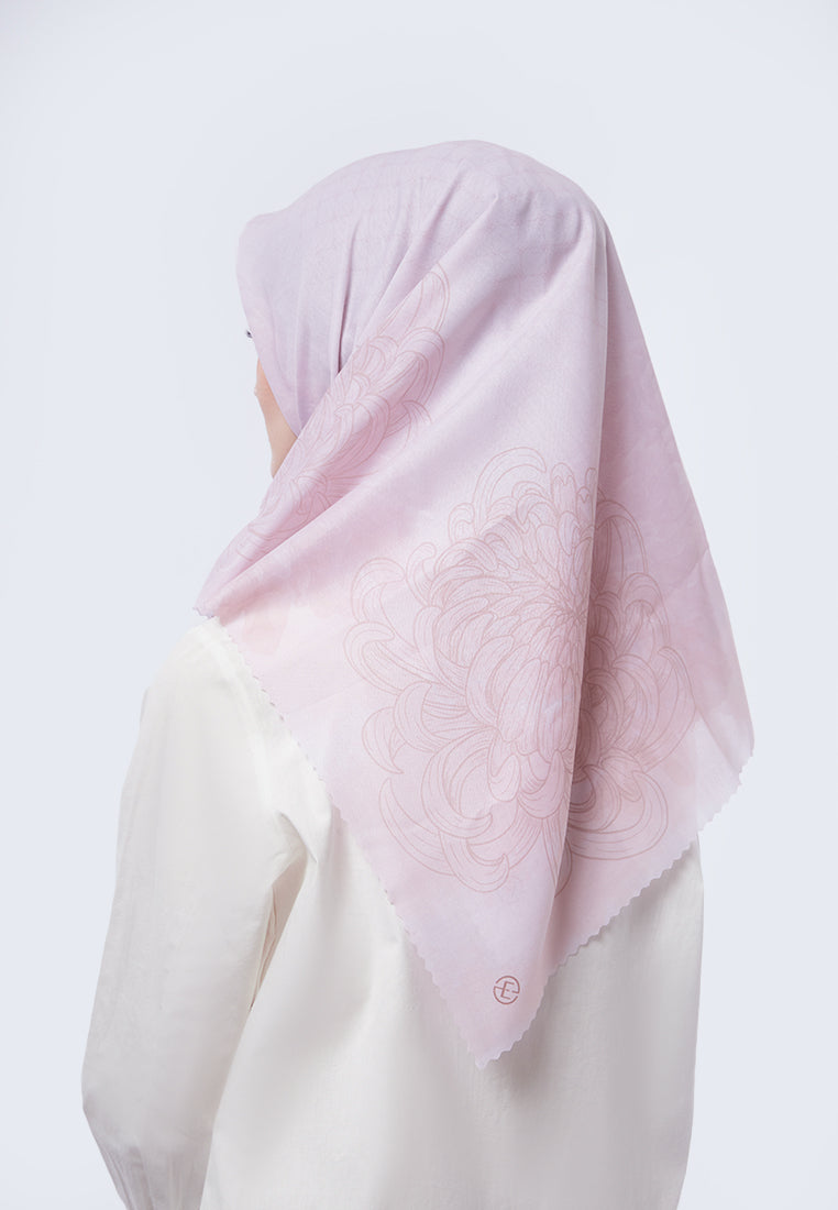 Floral Printed Soft Pink Scarf