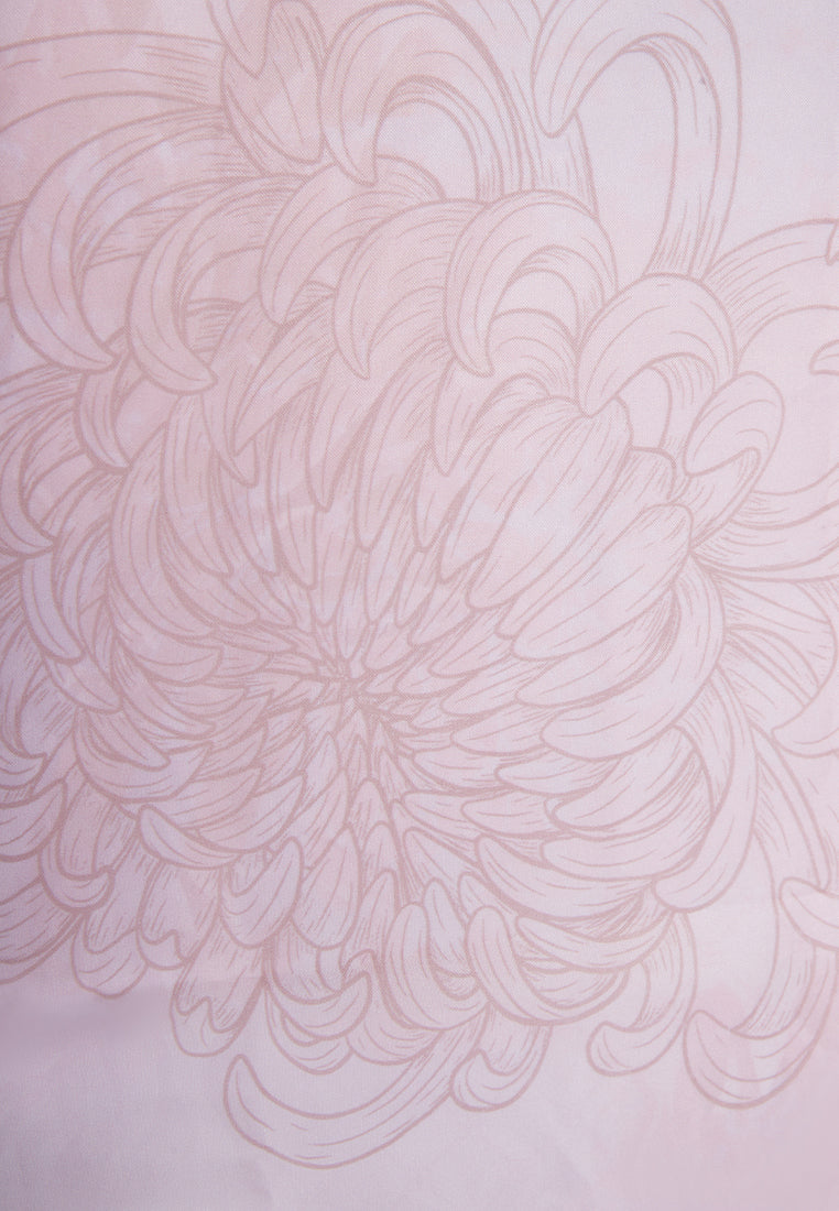 Floral Printed Soft Pink Scarf