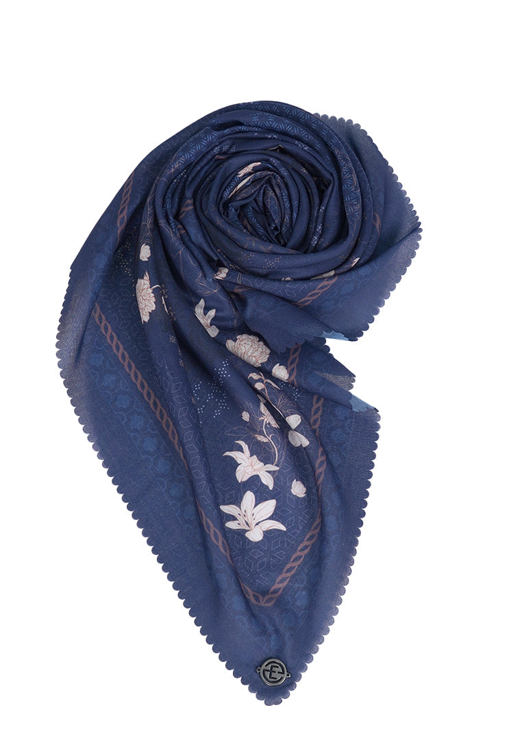 Navy Scarf Square