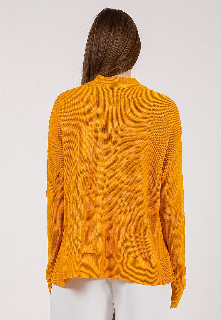 Waffle Turtleneck Sweater